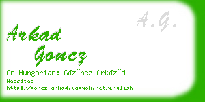 arkad goncz business card